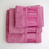 Набір рушників для ванної 3шт GM Textile 40х70см, 50х90см, 70х140см BambooN 450г/м2 (Пудровий)