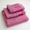 Набір рушників для ванної 3шт GM Textile 40х70см, 50х90см, 70х140см BambooN 450г/м2 (Пудровий)