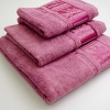 Набір рушників для ванної 3шт GM Textile 40х70см, 50х90см, 70х140см BambooN 450г/м2 (Пудровий)