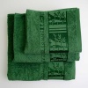 Набір махрових рушників 3шт GM Textile 40х70см, 50х90см, 70х140см BambooN 450г/м2 (Зелений)