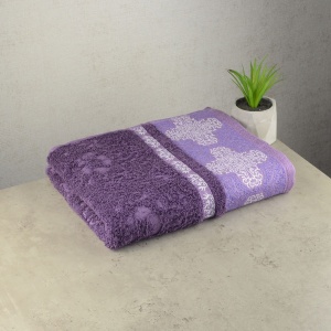 Махровий рушник GM Textile 50х90см Azi 500г/м2 (Фіолетовий)