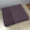 Комплект махрових рушників Вафельний Бордюр 2шт GM Textile 50х90см, 70х140см 500г/м2 (Темний Виноград)