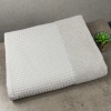 Банний рушник Вафельний Бордюр GM Textile 70х140см 500г/м2 (Попелястий)