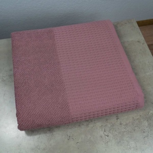 Банний рушник Вафельний Бордюр GM Textile 70х140см 500г/м2 (Виноград)