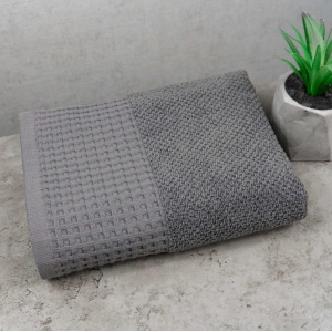 Рушник махровий Вафельний Бордюр GM Textile 40х70см 450г/м2 (Сірий) Рушник махровий Вафельний Бордюр GM Textile 40х70см 450г/м2 (Сірий)