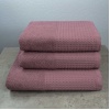 Комплект махрових рушників Вафельний Бордюр 3шт GM Textile 50х90см, 50х90см, 70х140см 500г/м2 (Виноград)