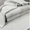 Банний рушник Вафельний Бордюр GM Textile 70х140см 500г/м2 (Попелястий)