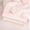 Комплект махрових рушників Вафельний Бордюр 2шт GM Textile 50х90см, 70х140см 500г/м2 (Світло-Рожевий)