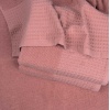 Банний рушник Вафельний Бордюр GM Textile 70х140см 500г/м2 (Пудра)