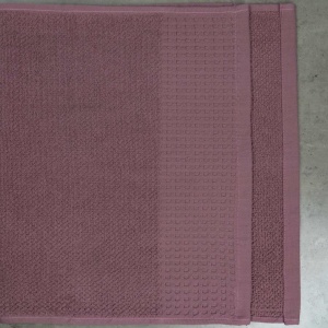 Комплект махрових рушників Вафельний Бордюр 2шт GM Textile 50х90см, 70х140см 500г/м2 (Виноград)