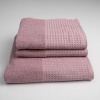 Комплект махрових рушників Вафельний Бордюр 3шт GM Textile 50х90см, 50х90см, 70х140см 450г/м2 (Пудра) Комплект махрових рушників Вафельний Бордюр 3шт GM Textile 50х90см, 50х90см, 70х140см 450г/м2 (Пудра)