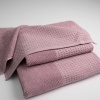 Комплект махрових рушників Вафельний Бордюр 3шт GM Textile 50х90см, 50х90см, 70х140см 450г/м2 (Пудра)