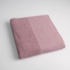 Комплект махрових рушників Вафельний Бордюр 3шт GM Textile 50х90см, 50х90см, 70х140см 450г/м2 (Пудра)