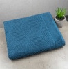 Махровий банний рушник Уельс GM Textile 70х140см 500г/м2 (Синій)