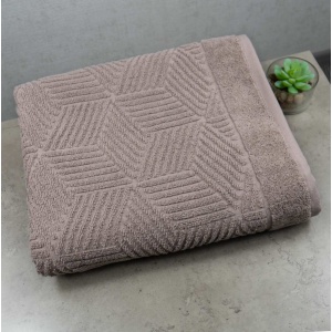 Махровий банний рушник Уельс GM Textile 70х140см 500г/м2 (Шоколад)