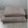 Комплект махрових рушників Уельс 2шт GM Textile 50х90см, 70х140см 500г/м2 (Шоколад)