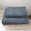 Комплект махрових рушників Уельс 2шт GM Textile 50х90см, 70х140см 500г/м2 (Темно-Сірий)