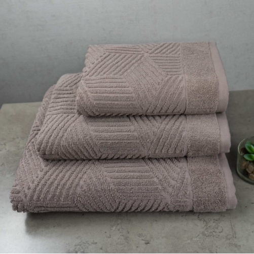 Комплект махрових рушників Уельс 3шт GM Textile 40х70см, 50х90см, 70х140см 500г/м2 (Шоколад)