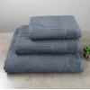 Комплект махрових рушників Уельс 3шт GM Textile 40х70см, 50х90см, 70х140см 500г/м2 (Темно-Сірий)