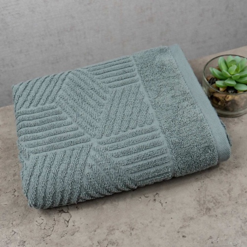 Рушник махровий Уельс GM Textile 40х70см 500г/м2 (Темно-М'ятний)