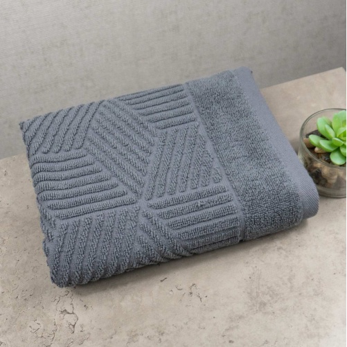 Рушник махровий Уельс GM Textile 40х70см 500г/м2 (Темно-Сірий)