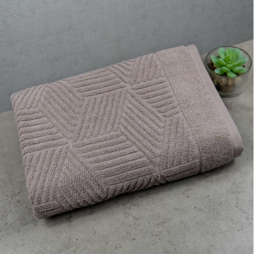 Махровий рушник для обличчя та рук Уельс GM Textile 50х90см 500г/м2 (Шоколад)