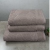 Комплект махрових рушників Уельс 3шт GM Textile 50х90см, 50х90см, 70х140см 500г/м2 (Шоколад)