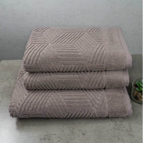 Комплект махрових рушників Уельс 3шт GM Textile 50х90см, 50х90см, 70х140см 500г/м2 (Шоколад)