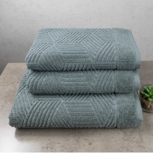 Комплект махрових рушників Уельс 3шт GM Textile 50х90см, 50х90см, 70х140см 500г/м2 (Темно-М'ятний)