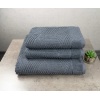 Комплект махрових рушників Уельс 3шт GM Textile 50х90см, 50х90см, 70х140см 500г/м2 (Темно-Сірий)