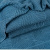 Махровий банний рушник Уельс GM Textile 70х140см 500г/м2 (Синій)
