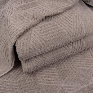 Махровий банний рушник Уельс GM Textile 70х140см 500г/м2 (Шоколад)