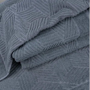 Махровий банний рушник Уельс GM Textile 70х140см 500г/м2 (Темно-Сірий)