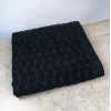 Махровий банний рушник Жакардовий Хвиля GM Textile 100х150см 500г/м2 (Чорний)