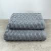 Комплект махрових рушників Жакардових Хвиля 2шт GM Textile 50х90см, 70х140см 500г/м2 (Сірий) Комплект махрових рушників Жакардових Хвиля 2шт GM Textile 50х90см, 70х140см 500г/м2 (Сірий)