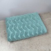 Махровий рушник для обличчя та рук Жакардовий Хвиля GM Textile 50х90см 500г/м2 (М'ята)