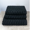 Комплект махрових рушників Жакардових Хвиля 3шт GM Textile 50х90см, 50х90см, 70х140см 500г/м2 (Чорний) Комплект махрових рушників Жакардових Хвиля 3шт GM Textile 50х90см, 50х90см, 70х140см 500г/м2 (Чорний)