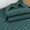 Махровий банний рушник Жакардовий Хвиля GM Textile 100х150см 500г/м2 (Зелений)