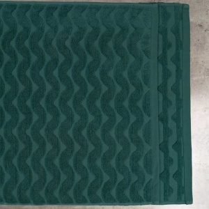 Махровий банний рушник Жакардовий Хвиля GM Textile 100х150см 500г/м2 (Зелений)