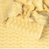 Махровое банное полотенце Жаккардовое Волна GM Textile 100х150см 500г/м2 (Желтый)