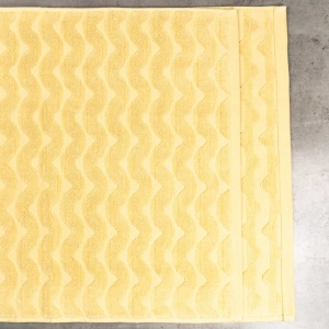 Махровий банний рушник Жакардовий Хвиля GM Textile 100х150см 500г/м2 (Жовтий)
