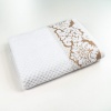 Комплект махрових рушників 3шт 40x70см, 50x90см, 70x140см Damask Преміум якості Жакардове з велюром (Білий)