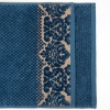 Комплект махрових рушників 3шт 40x70см, 50x90см, 70x140см Damask Преміум якості Жакардове з велюром (Темно-Синій)