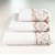 Комплект махрових рушників 3шт 40x70см, 50x90см, 70x140см Damask Преміум якості Жакардове з велюром (Білий)
