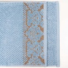 Комплект махрових рушників 3шт 40x70см, 50x90см, 70x140см Damask Преміум якості Жакардове з велюром (Світло-Синій)