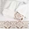 Комплект махрових рушників 3шт 40x70см, 50x90см, 70x140см Damask Преміум якості Жакардове з велюром (Білий)