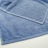 Банний махровий рушник однотонний 70x140см Damask Преміум якості Жакардовий з велюром 550г/м2 (Синій)