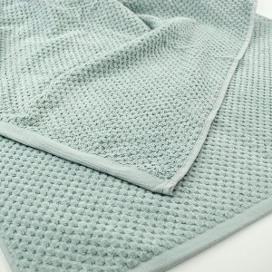Рушник махровий середній однотонний 50x90см Damask Преміум якості Жакардовий з велюром 550г/м2 (М'ятний)
