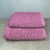 Набір махрових рушників Жакардових з велюром 2шт GM Textile 50x90см, 70x140см 550г/м2 (Фіолетовий)