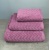 Набір махрових рушників Жакардових з велюром 3шт GM Textile 40x70см, 50x90см, 70x140см 550г/м2 (Фіолетовий)